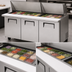 Thumbnail image #3 for True Mega Top 72-Inch 3-Section Refrigerated Sandwich/Salad Prep Table with 30-Pan Rail