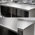 Thumbnail image #3 for Advance Tabco Special Value Series 108-Inch x 24-Inch 16-Gauge Stainless Steel Open Base Work Table with 5-Inch Backsplash