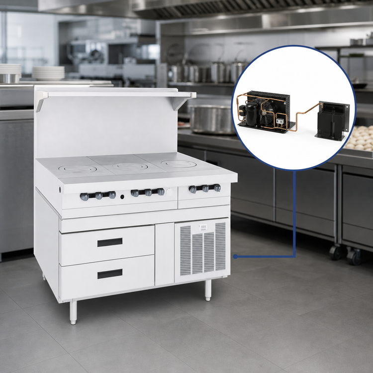 Product image #3 for Arctic Fire 63-Inch Two-Section Remote Refrigerator Base with 4 Self-Closing Drawers