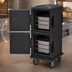 Thumbnail image #4 for Cambro Ultra Camcart Front-Loading Dual-Compartment Insulated Food Pan Carrier, Security Package, Black