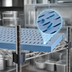 Thumbnail image #3 for QuadPlus 48-Inch x 24-Inch Blue Louvered Polymer Shelf Mat with QuadTruss Wire Frame
