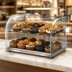 Thumbnail image #3 for Omcan 22-Inch Countertop Curved-Front Pastry Display Case, 45 L, Full-Service, Non-Refrigerated