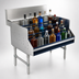 Thumbnail image #3 for Advance Tabco Prestige Supreme Freestanding 5-Step Stainless Steel Liquor Bottle Display Unit