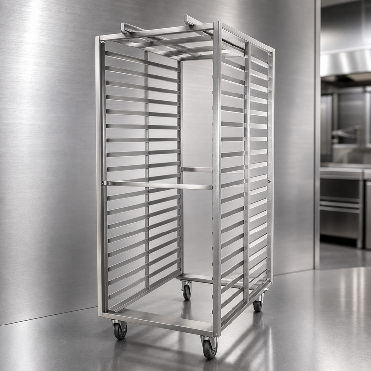 Product image #3 for Baxter BDRSB-15 Stainless Steel Double Side-Load Rack for Double Rack Oven, 15 Slides