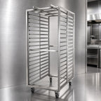 Thumbnail image #3 for Baxter Manufacturing BDRSB-15 Stainless Steel Double Side-Load Rack, 15 Slides, 4-Inch Spacing