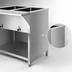 Thumbnail image #3 for One-Piece Stainless Steel Back Panel Steam Table Enclosure for 5-Well Steam Tables