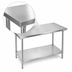 Thumbnail image #3 for Advance Tabco 48 in. x 24 in. 16 Gauge 304 Stainless Steel Flat Top Work Table with Adjustable Undershelf