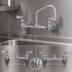 Thumbnail image #3 for Fisher Wall Mount Faucet with 8-Inch Adjustable Centers and 10-Inch Swing Spout, Brass