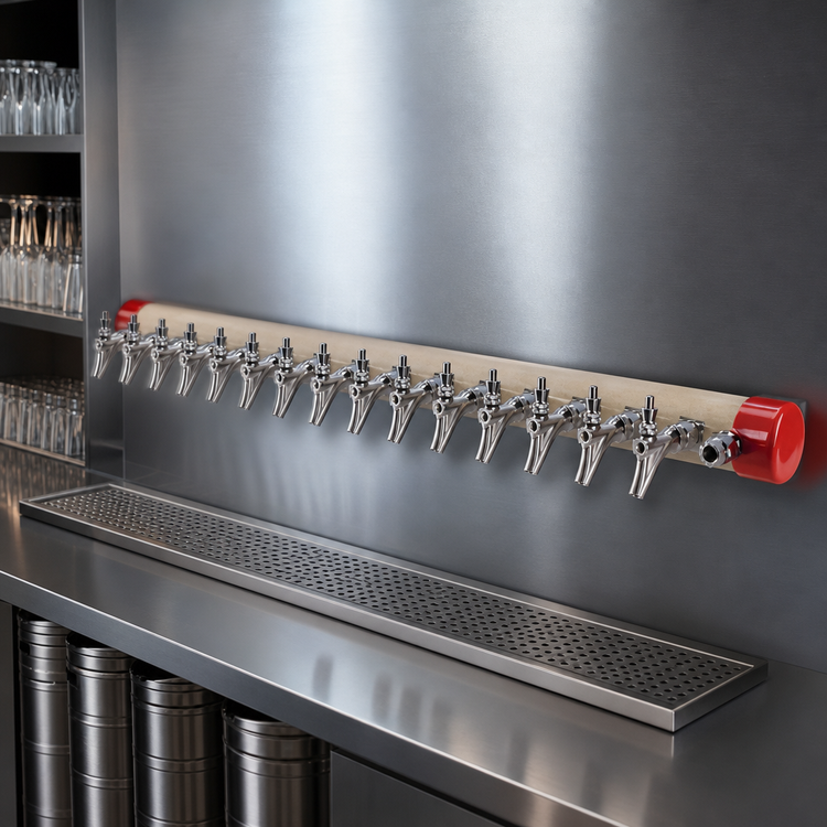 Product image #3 for Micro Matic Kool-Rite 42-Inch Wall-Mount Glycol-Cooled Insert Module with 14 Faucets