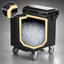 Thumbnail image #4 for Cateraide™ 125 lb. Mobile Insulated Ice Caddy with Shelf and Drain Faucet, Black