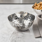 Thumbnail image #3 for American Metalcraft Squound SBH400 5-1/2 oz Square Stainless Steel Hammered Snack Bowl Case of 200