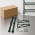 Thumbnail image #3 for Eagle Group Valu-Gard Green Epoxy Adjustable Post Wire Wall Mount End Unit Kit for 18-Inch Shelves, 33-Inch Posts