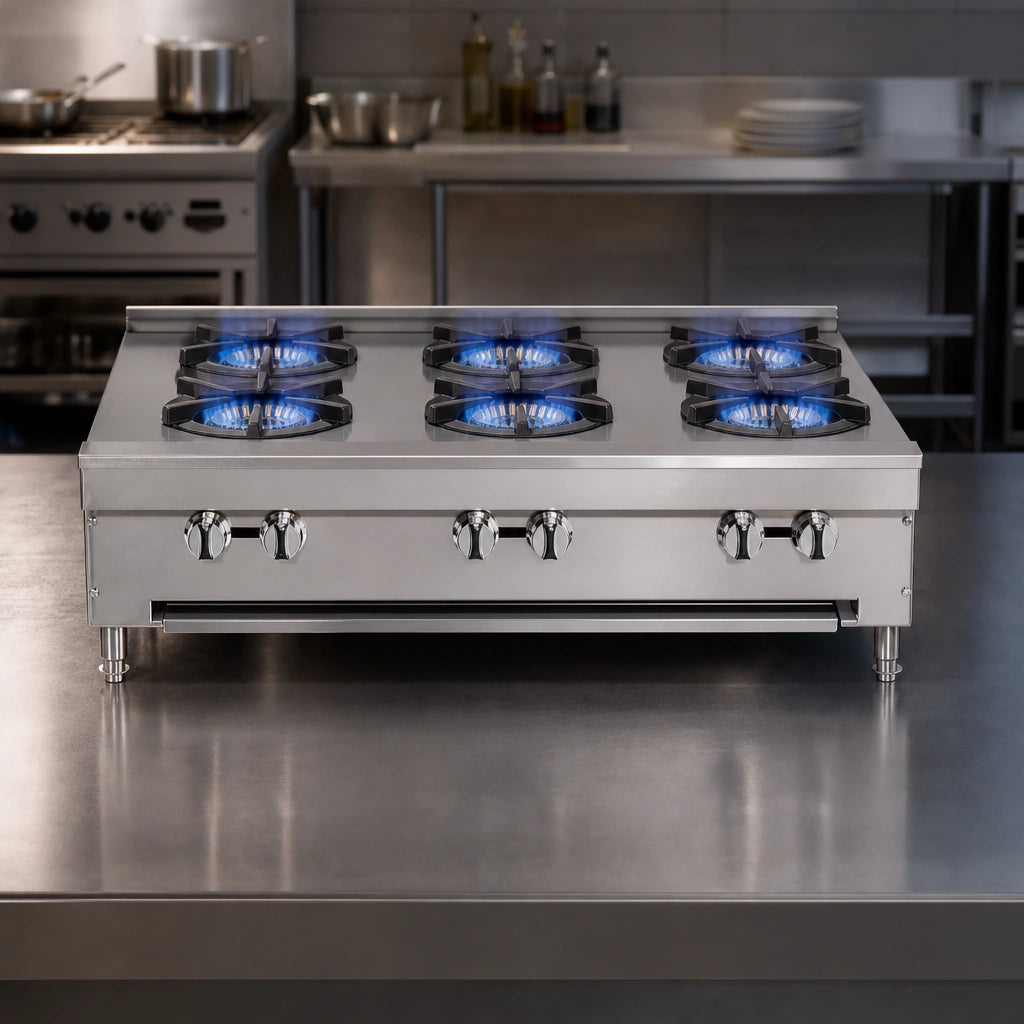 Six Open Burners