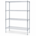 Thumbnail image #3 for EAGLEbrite 4-Tier Starter Wire Shelving Unit, 72W x 24D x 74H, Zinc Finish