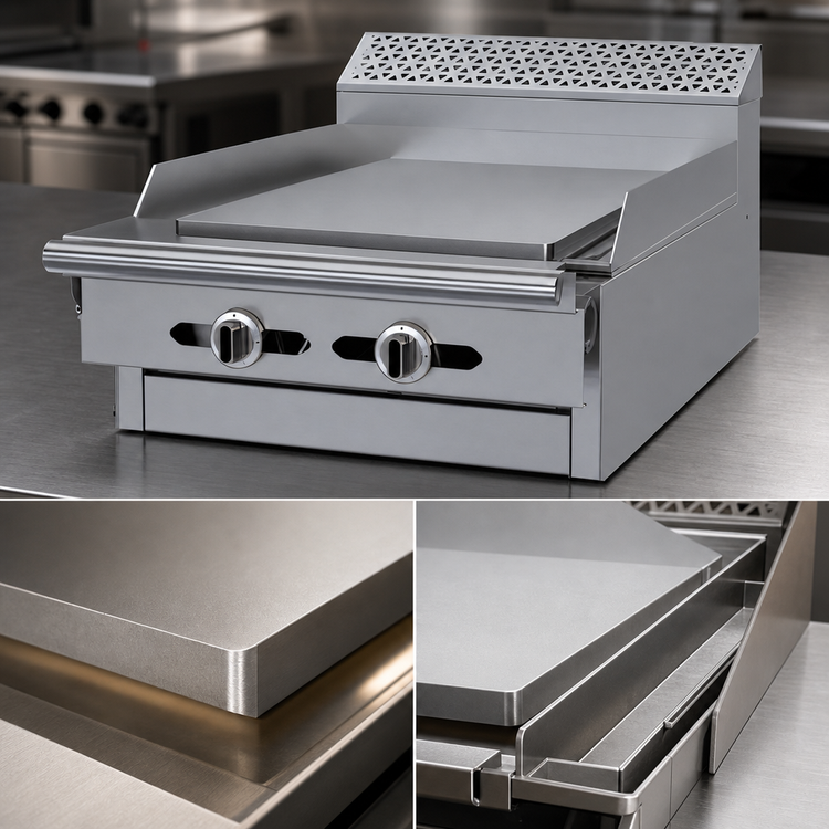 Product image #3 for Garland Cuisine Series Heavy Duty 24-Inch Natural Gas Plancha Top Range, Modular Top, 5/8-Inch Steel Plate