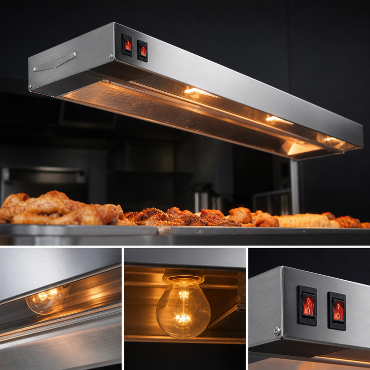 Product image #3 for Eagle RedHots 84-Inch Single Rod Lighted Strip Heat Lamp, 208V