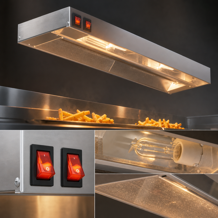 Product image #3 for Eagle RedHots 30-Inch Single Lighted Strip Heat Lamp with Remote, 208V, 570W