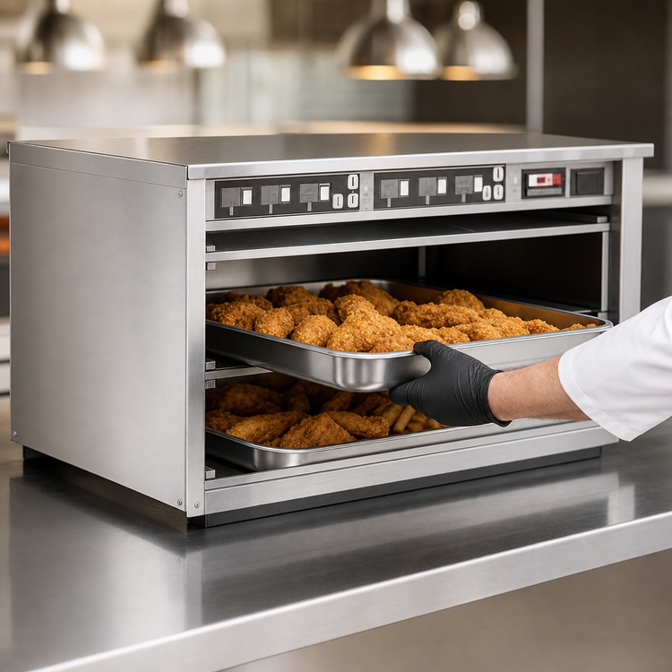 Product image #3 for Carter-Hoffmann Countertop Modular Fried Food Holding Cabinet, Side-Loaded, Single-Sided Access, 2.5-Inch Pan Depth, 6 Timers
