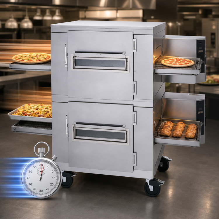 Product image #3 for Lincoln Impinger I FastBake Double-Stack Electric Conveyor Oven Package