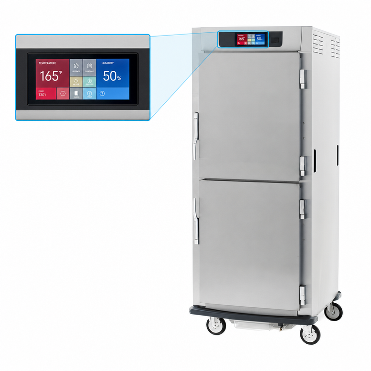 Product image #3 for Metro C5 9 Series Full-Height Mobile Controlled Humidity Heated Holding and Proofing Cabinet with Solid Dutch Doors and Universal Wire Slides