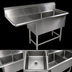 Thumbnail image #3 for John Boos Pro-Bowl 2-Compartment Stainless Steel Sink with Left Drainboard, 30 x 24 x 12 Inch Bowls