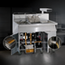 Thumbnail image #3 for Imperial IFSCB150 50 lb Gas Floor Model Side Car Fryer/Filter System with Drain Station