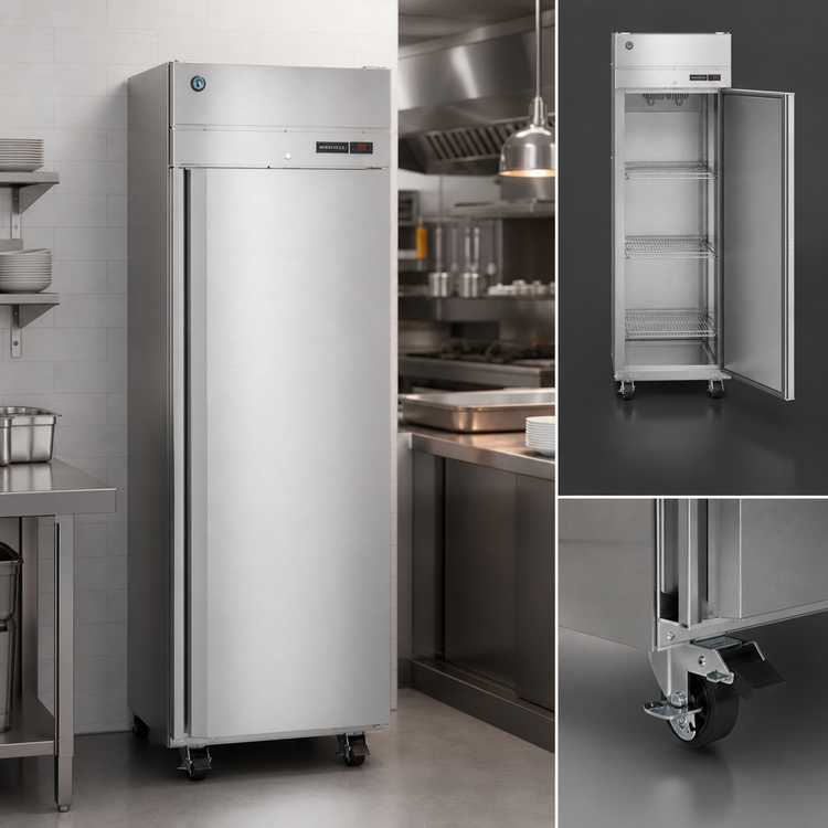 Product image #3 for Hoshizaki Steelheart HC1A-FS Upright Reach-In Heated Holding Cabinet, 1 Section, Full Stainless Steel Doors, 3-Shelf Capacity