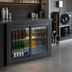 Thumbnail image #4 for Perlick SDBR48 Two-Section Remote Refrigerated Back Bar Storage Cabinet with Locking Sliding Glass Doors, 48 Inch Wide
