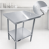 Thumbnail image #3 for Sapphire 30 x 18 Inch Flat Top Stainless Steel Work Table with Galvanized Legs and Undershelf