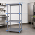 Thumbnail image #3 for Millenia 30-Inch W x 21-Inch D x 74-Inch H Stationary Starter Polymer Shelving Unit with 4 Solid Shelves