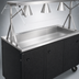 Thumbnail image #3 for Vollrath 2-Series Affordable Portable 46-Inch 3-Pan Non-Refrigerated Cold Food Station with Buffet Breath Guard, Lights, and Granite Storage Base with Doors