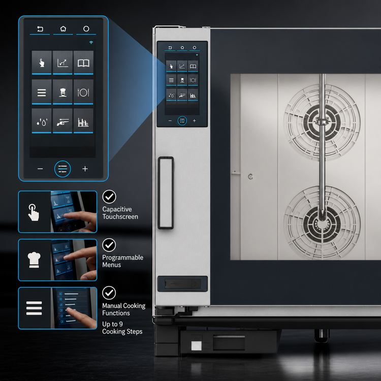 Product image #3 for UNOX ChefTop MIND.Maps Plus Electric Countertop Combi Oven/Steam Oven, 6 Full-Size Sheet Pans