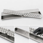 Thumbnail image #3 for John Boos UBDR-24 24 Inch Stainless Steel Underbar Drink Rail with Removable Perforated Grate
