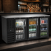 Thumbnail image #3 for Beverage-Air BB78HC-G-B 78-Inch Three-Section Glass Door Back Bar Refrigerator with 1-Inch Stainless Steel Top