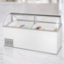 Thumbnail image #3 for Turbo Air 89-Inch White Ice Cream Dipping Cabinet with Curved Glass Top, 16 Top Tub Capacity