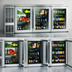 Thumbnail image #3 for 84-Inch Self-Contained Three-Section Back Bar Refrigerator with Glass Doors