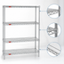 Thumbnail image #3 for Eagle Group Valu-Gard 4-Tier Stationary Starter Wire Shelving Unit, 60