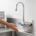 Thumbnail image #3 for Perlick Top Shelf 944GN Electronic Touchless Wall-Mount Gooseneck Faucet, 4-Inch Centers, 2.2 GPM