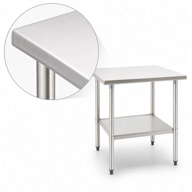 Product image #3 for Eagle Group Deluxe Series 144-Inch x 24-Inch Stainless Steel Work Table with Adjustable Undershelf