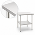 Thumbnail image #3 for Eagle Group Deluxe Series 144-Inch x 24-Inch Stainless Steel Work Table with Adjustable Undershelf