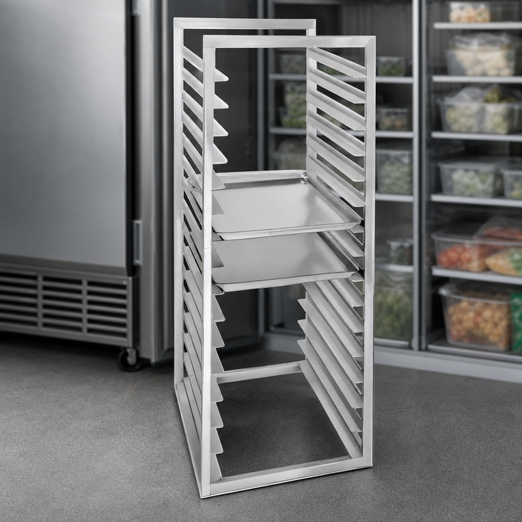 Product image #3 for Channel Manufacturing RIR-16 Aluminum End-Load Bun Pan Rack for Reach-In Refrigerators, 16 Full-Size Pan Capacity