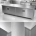Thumbnail image #3 for Advance Tabco Special Value Economy Enclosed Work Table with Cabinet Base and Hinged Doors, 120