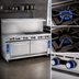 Thumbnail image #3 for Imperial Pro Series 72-Inch Commercial Gas Range with 2 Open Burners, 60-Inch Griddle, Standard Oven and Open Cabinet Base
