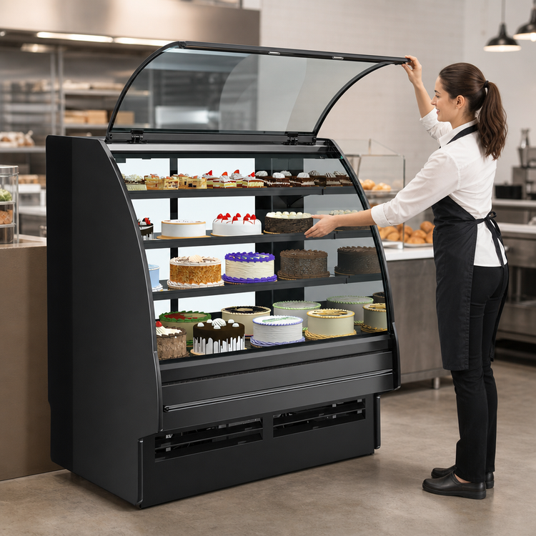 Product image #3 for Fusion Curved Glass Refrigerated Service Case, 62-7/8 Inch Wide