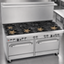 Thumbnail image #3 for Ultimate 60-Inch Gas Restaurant Range with 9 Open Burners and 2 Convection Ovens