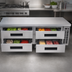 Thumbnail image #3 for KoolMore 84-Inch Commercial Chef Base Refrigerator Storage Cabinet with 4 Refrigerated Drawers