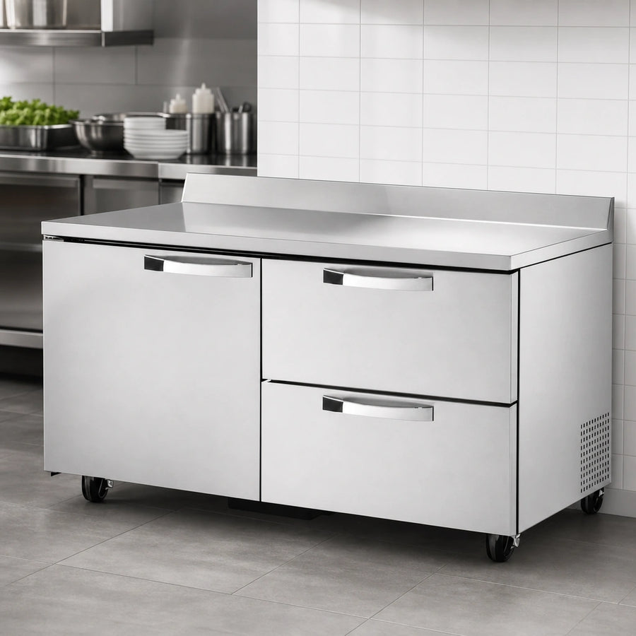 Stainless Steel Worktop With Rear Splash