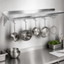 Thumbnail image #3 for John Boos Stallion 96-Inch Wall-Mount Pot Rack Shelf with 8 Hooks, 14-Gauge Stainless Steel