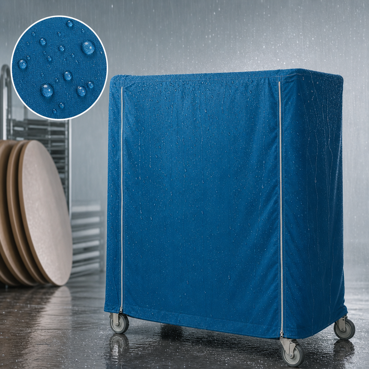 Product image #3 for Metro Waterproof Banquet Cart Cover, 60 x 21 x 74 Inch, Mariner Blue
