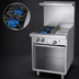 Thumbnail image #3 for Garland G Starfire Pro 24-Inch Gas Restaurant Range with 2 Open Burners, 12-Inch Griddle, and Open Storage Base